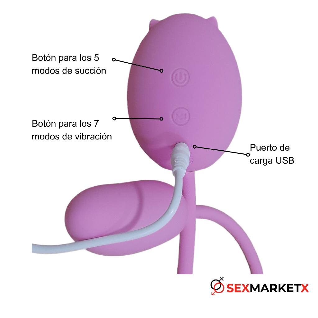 Huevo vibrador dual suckfun