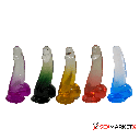 Dildo de colores con ventosa y testiculos Lashmi todos