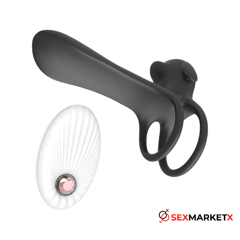 [JUG-SEM-770] Anillo con vibración y control en silicona médica