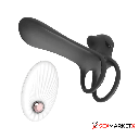 Anillo con vibración y control en silicona médica