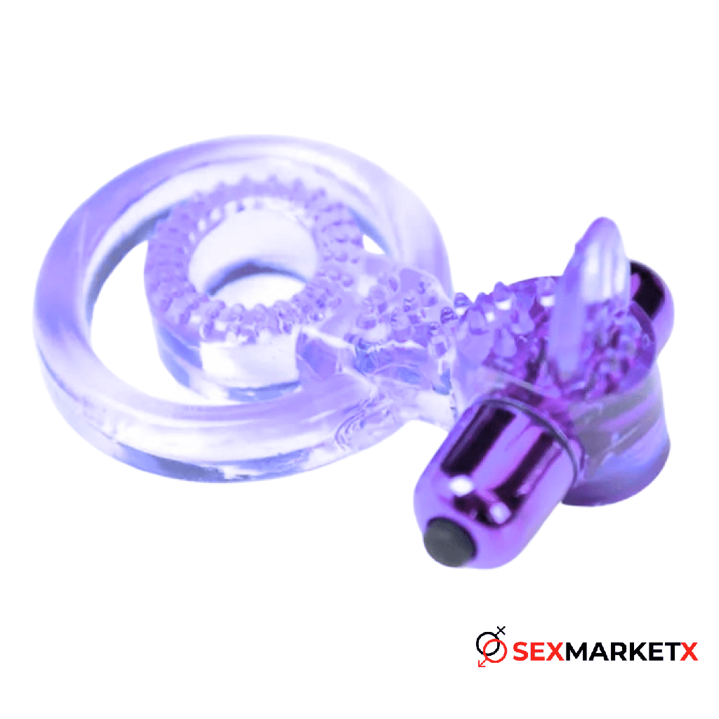 [JUG-SEM-771] Anillo doble con bala vibradora (Morado)