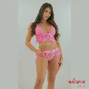 Conjunto con falda Rosado