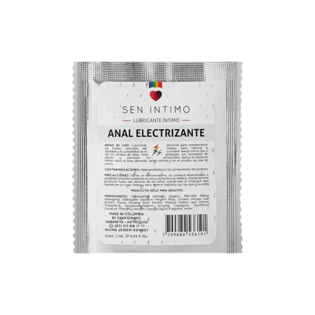 Lubricante Anal Electrizante 7ml