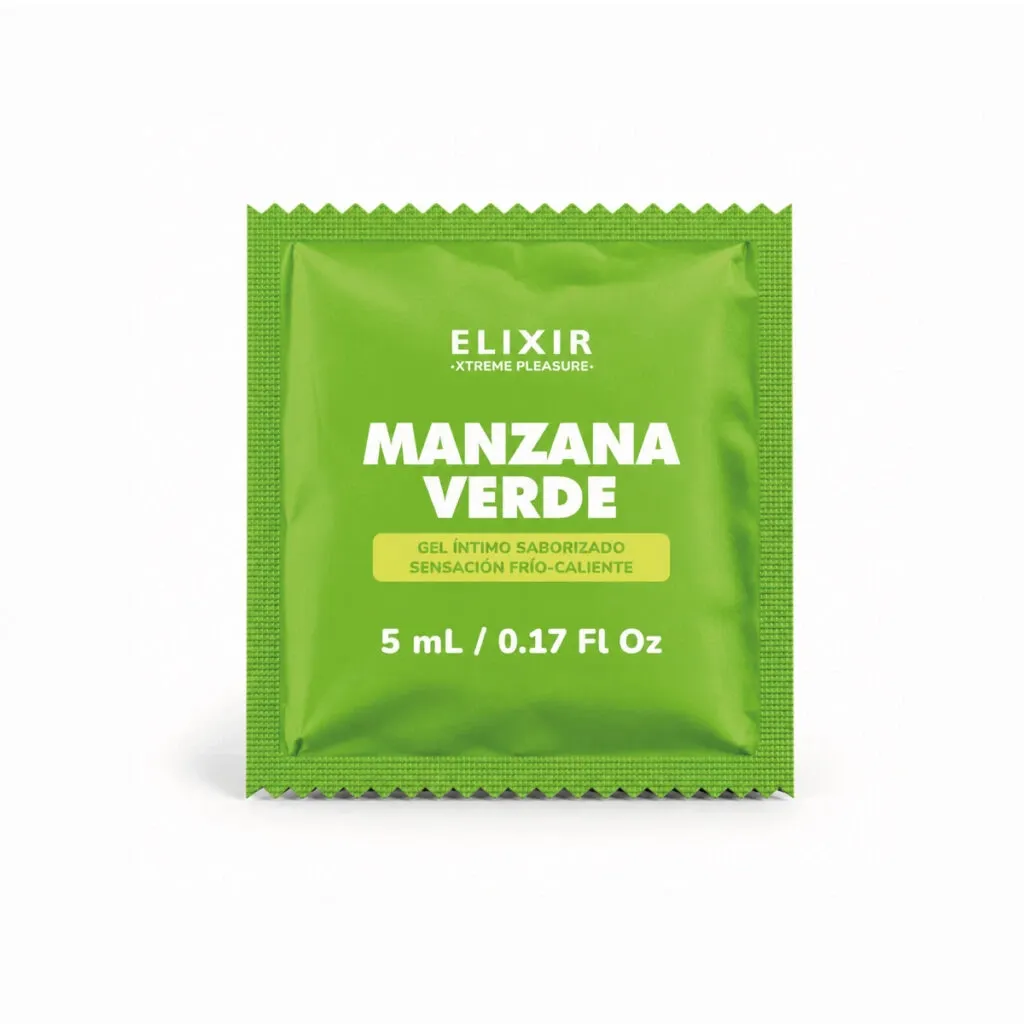 Gel Íntimo Saborizado Manzana Verde Elixir 5ml