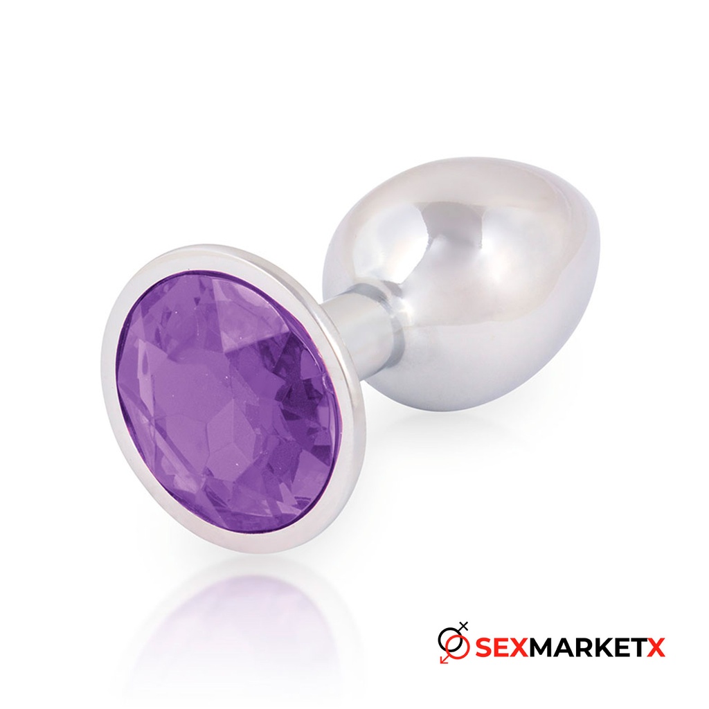 [JUG-SEM-470] Plug acostumbrador anal metálico joya Talla S