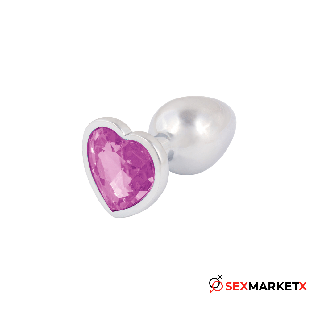 Plug acostumbrador joya anal metálica corazón Talla S