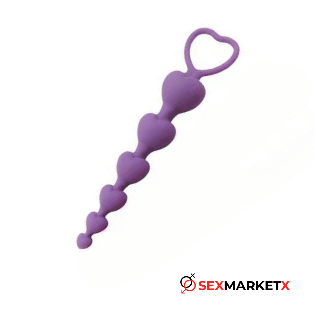 [JUG-SEM-143] Bolas chinas x 6 corazón silicona médica (Morado)