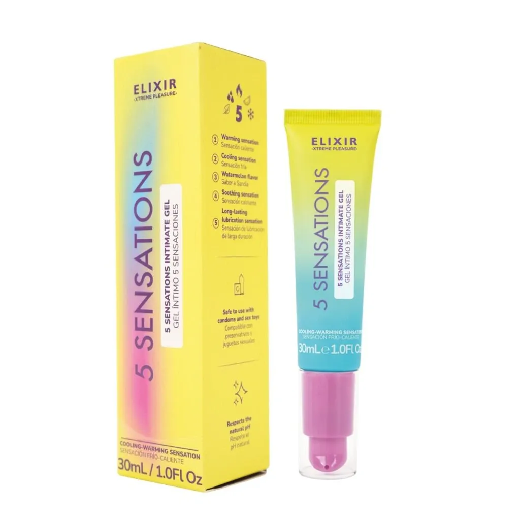 Lubricante 5 sensaciones Elixir x 30ml | dmarketx